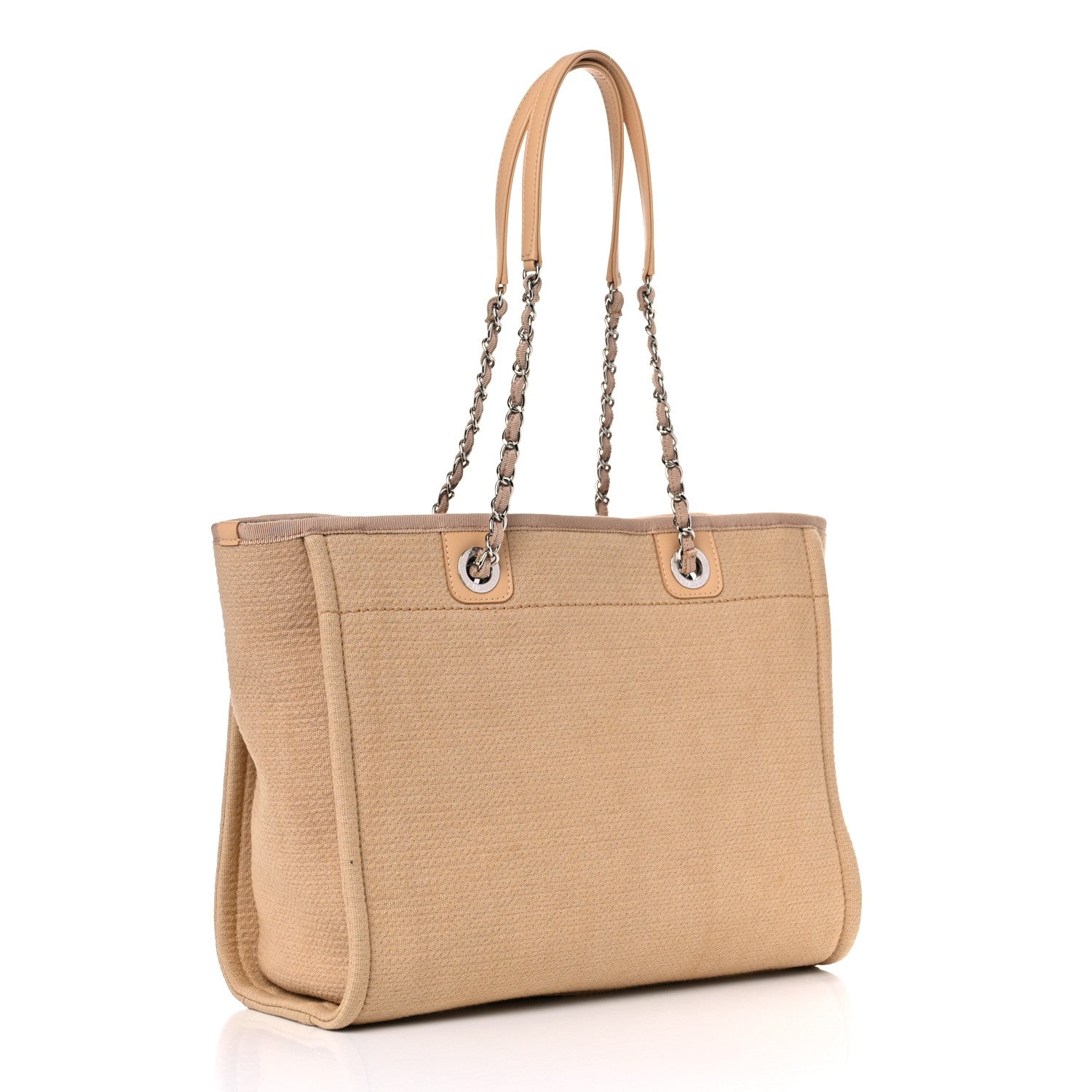 Chanel Mixed Fibers Small Deauville Tote Beige 4 of 14