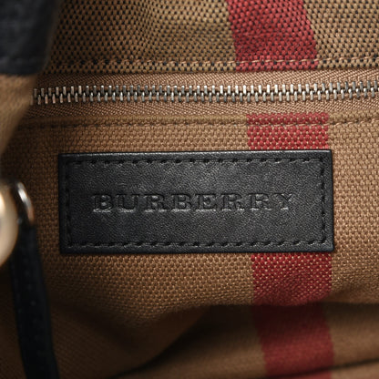 Burberry Grainy Calfskin House Check Small Maidstone Black 7 of 9