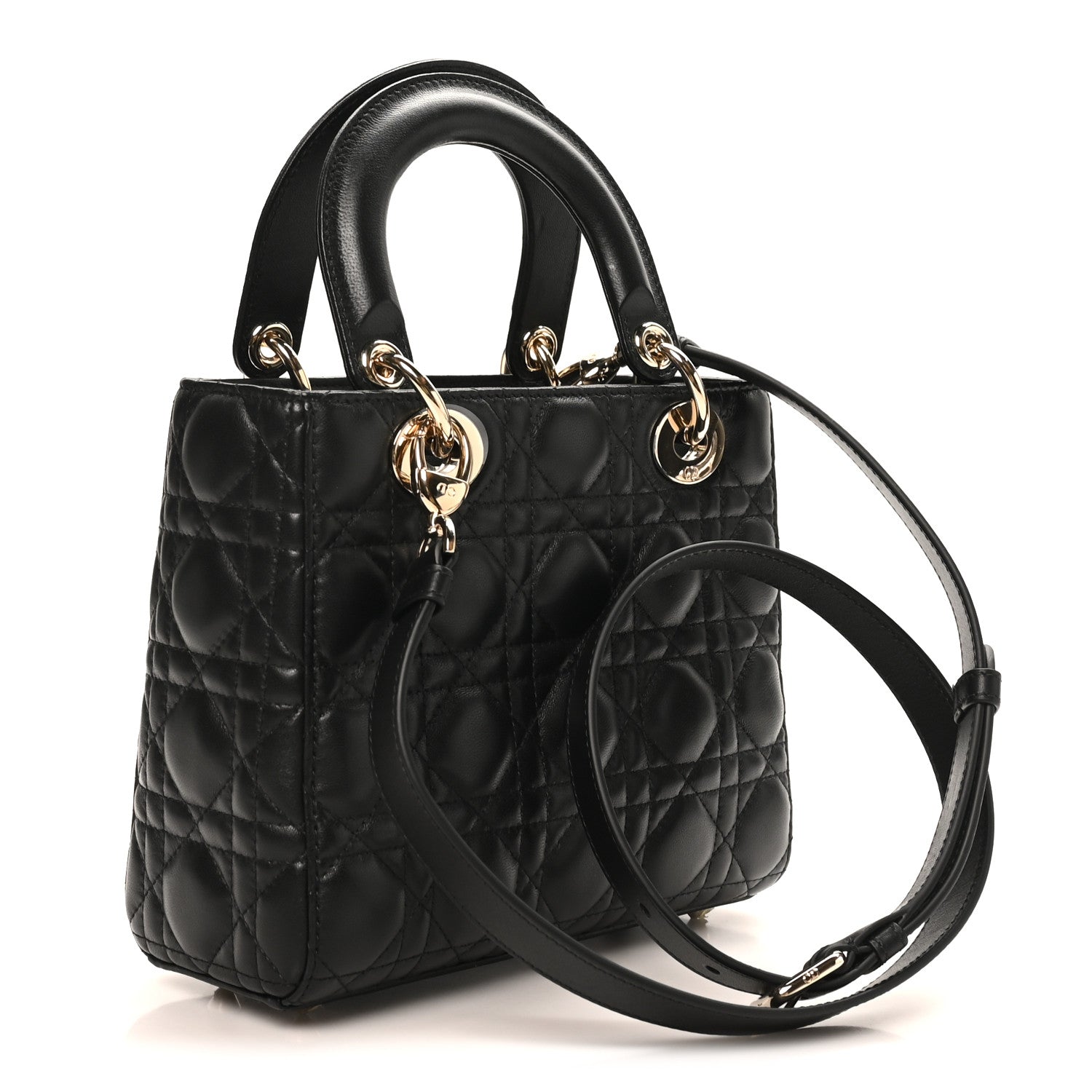 Christian Dior Lambskin Cannage Small My ABCDior Lady Dior Black 3 of 10
