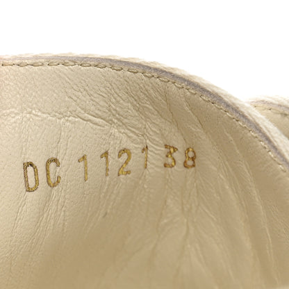 Christian Dior Laminated Canvas Cannage Embroidered Womens Walk'N'Dior Low Top Sneakers 38 Metal Rose 8 of 10