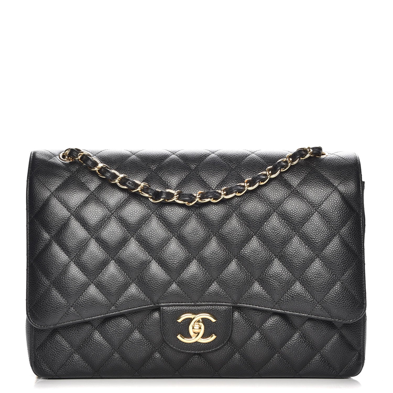 Chanel Caviar Quilted Maxi Double Flap Black 1 of 7