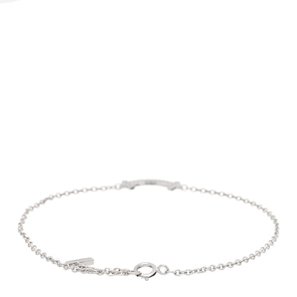 Tiffany 18K White Gold Diamond Mini T Smile Bracelet 2 of 4