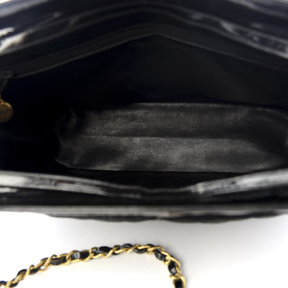 Chanel Lambskin Patent Quilted Shoulder Bag Black 4 of 8