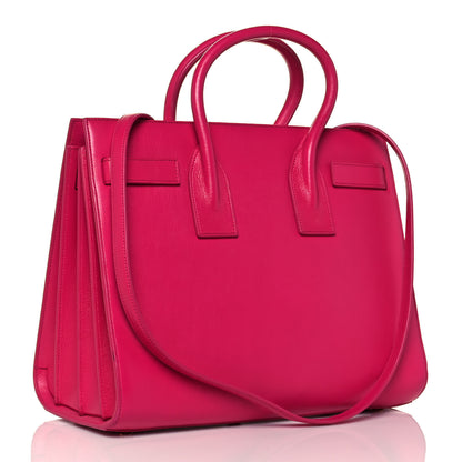 Saint Laurent Calfskin Small Sac De Jour Lipstick Fuchsia 3 of 13