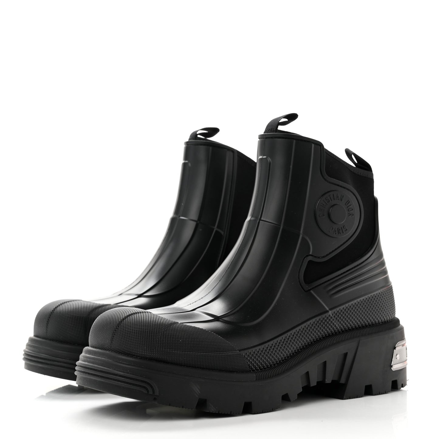 Neoprene Rubber Dior Genesis 30mm Ankle Boots 40 Black