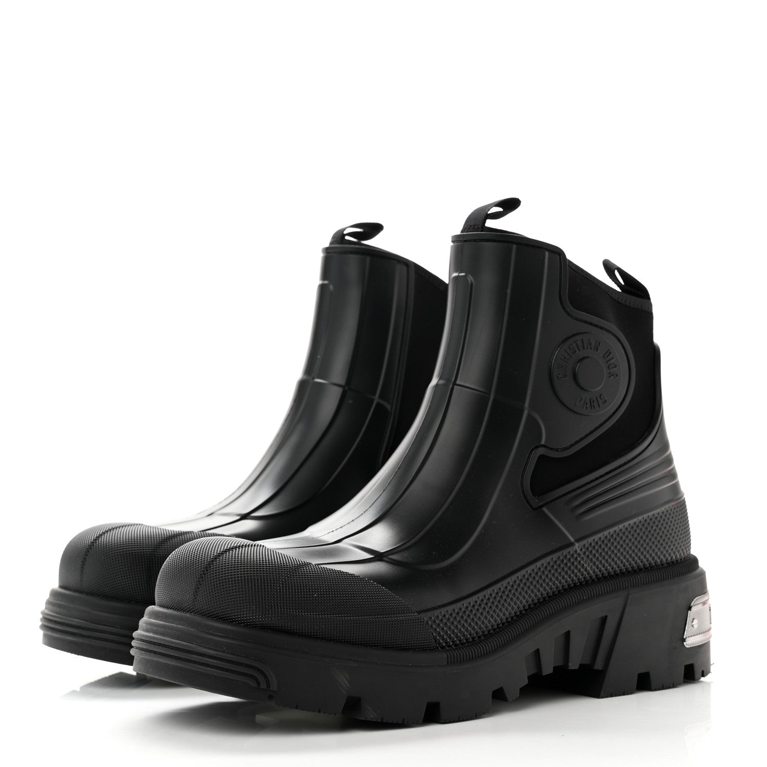 Christian Dior Neoprene Rubber Dior Genesis 30mm Ankle Boots 40 Black 3 of 8