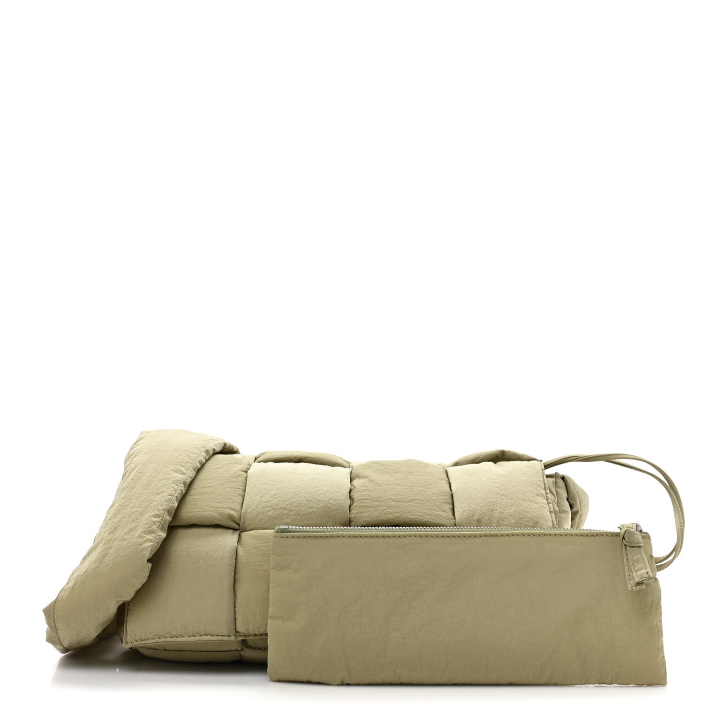 Nylon Intrecciato Padded Tech Cassette Bag Travertine