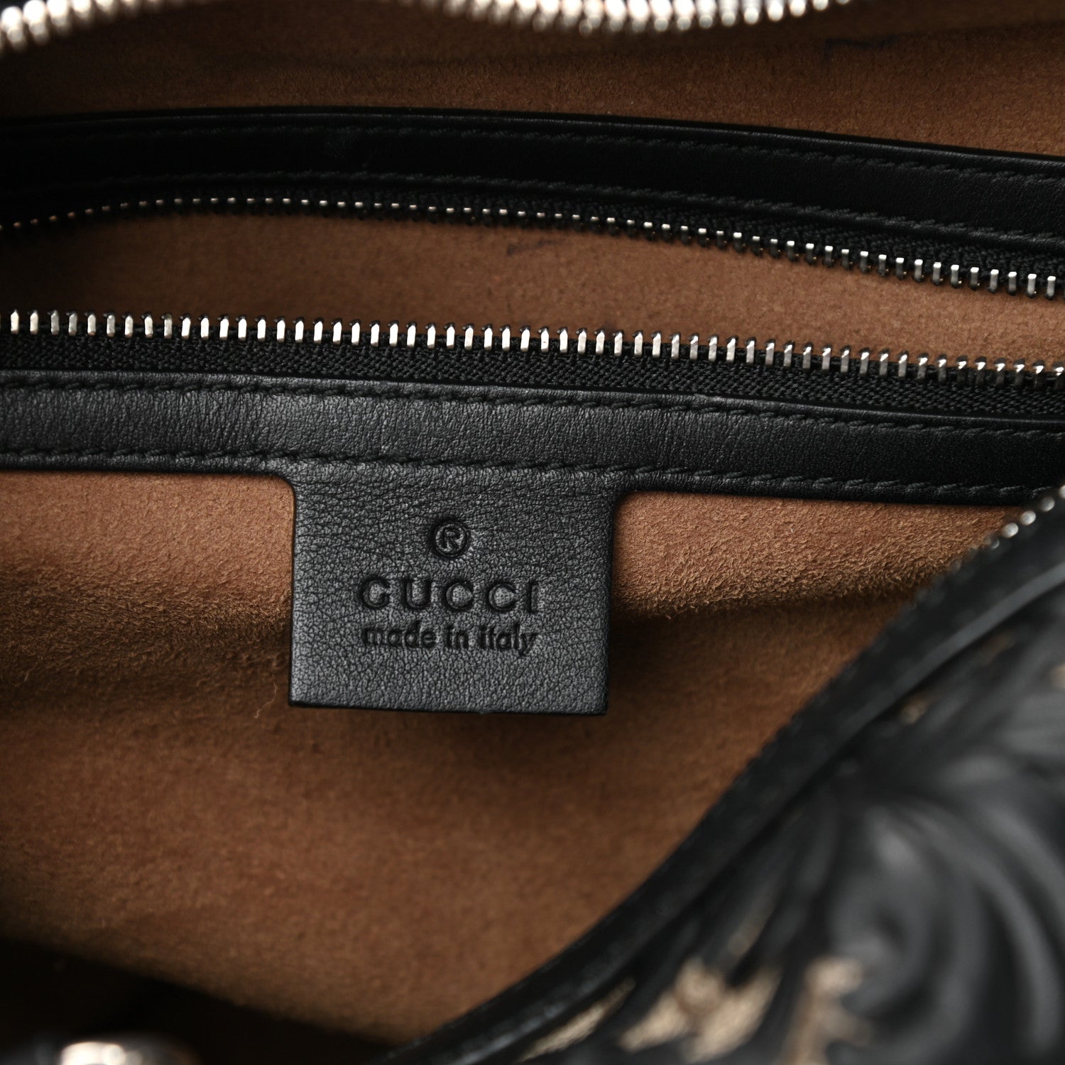 Gucci GG Supreme Monogram Arabesque Medium Boston Black 5 of 11