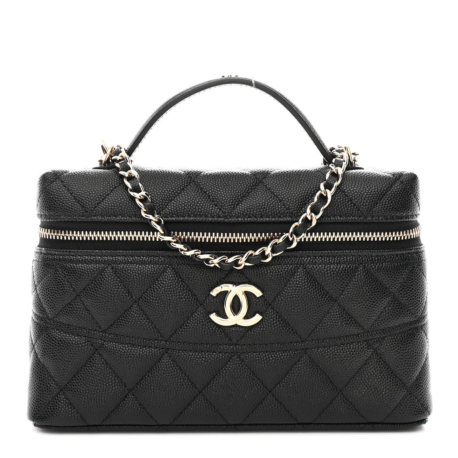 Chanel Caviar Quilted Trendy Handle Slim Vanity Black 1 of 11
