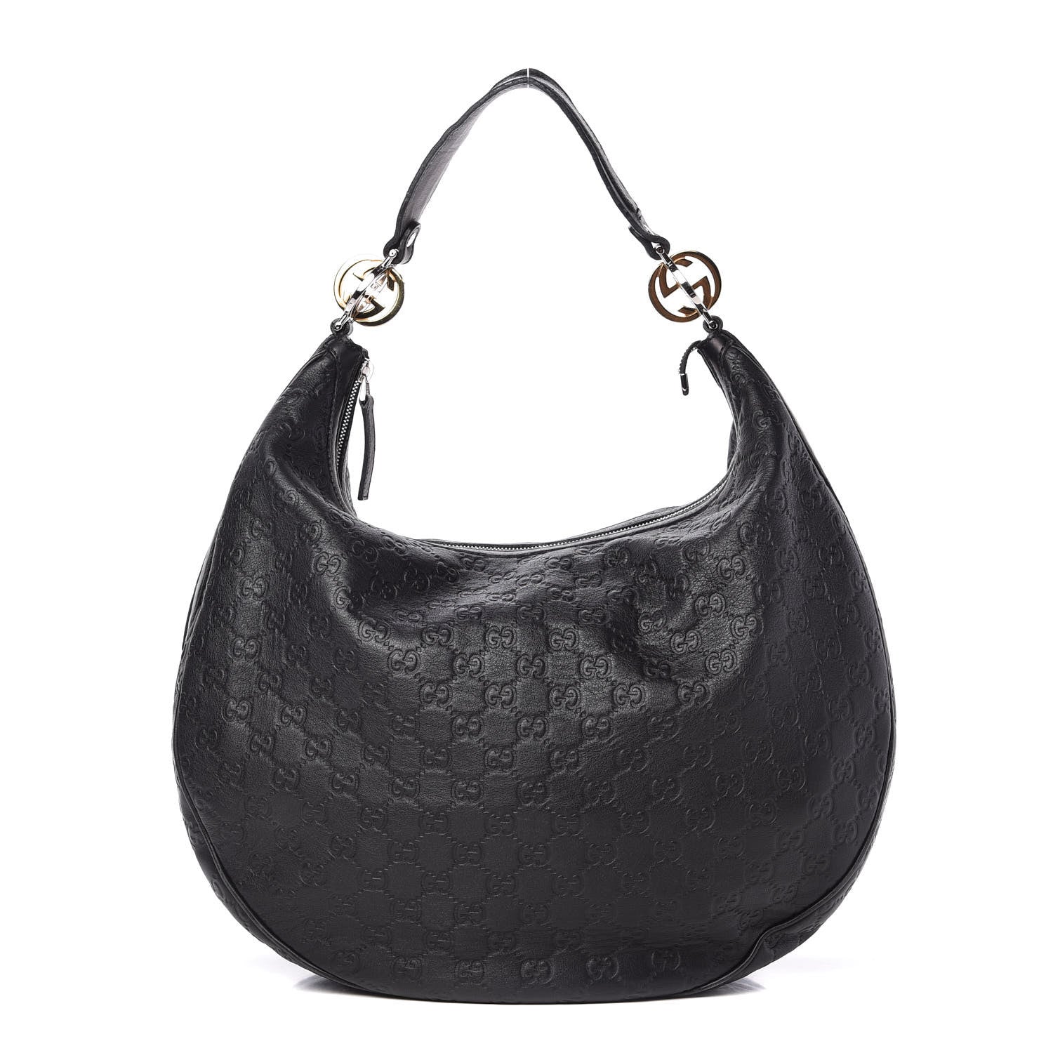 Gucci Guccissima Large GG Twins Hobo Black 1 of 9