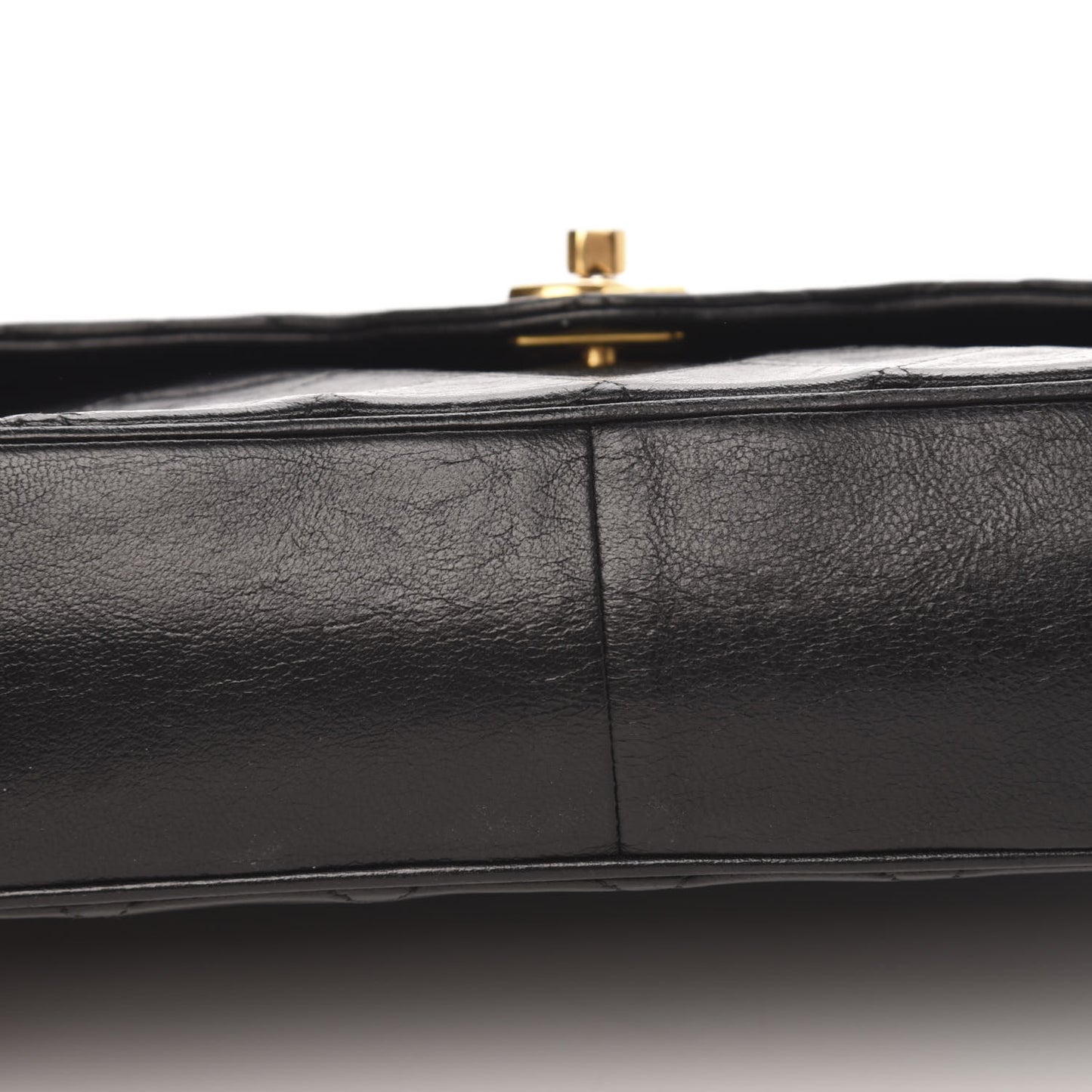 Lambskin Quilted Medium Single Flap Black