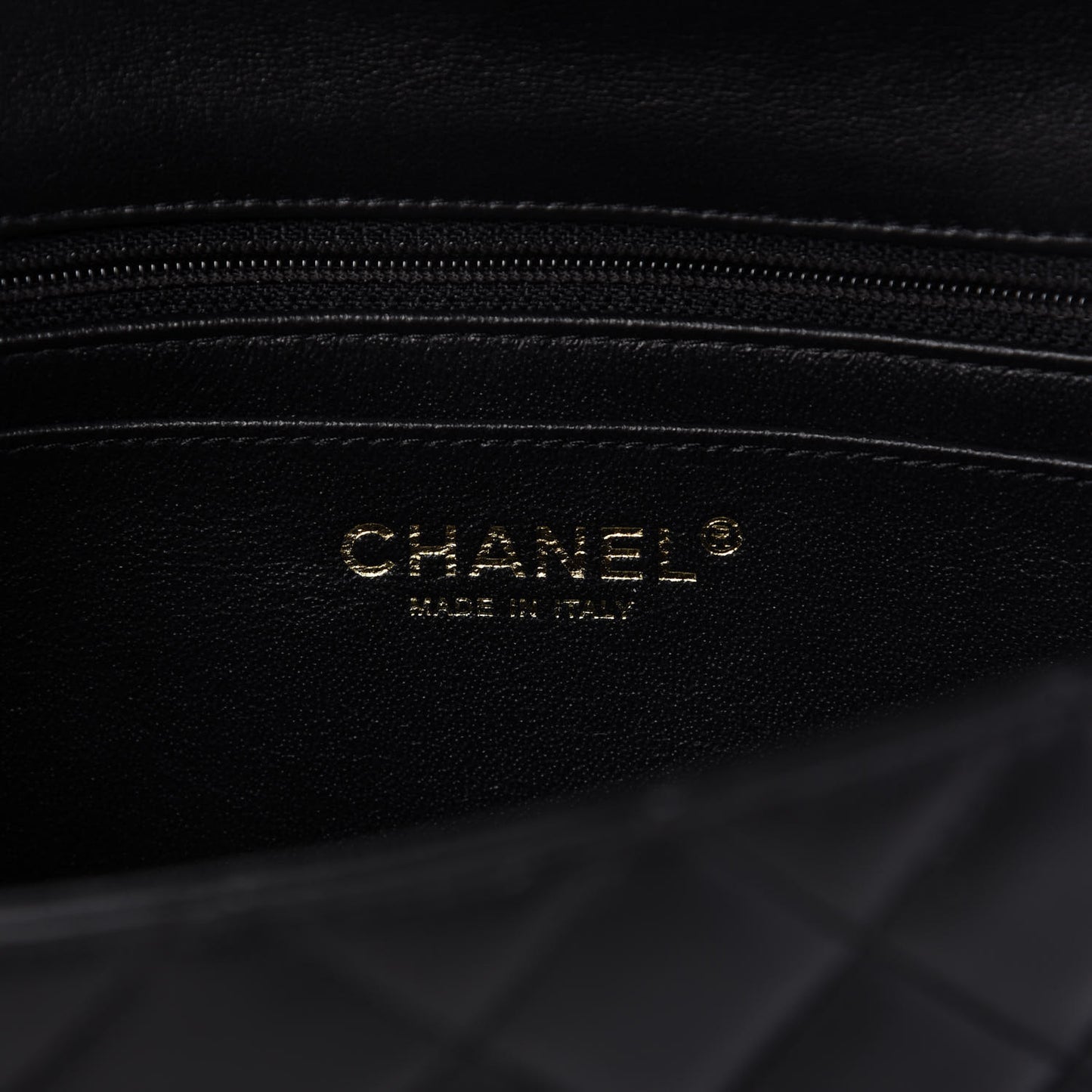 Lambskin Quilted Mini Rectangular Flap Black