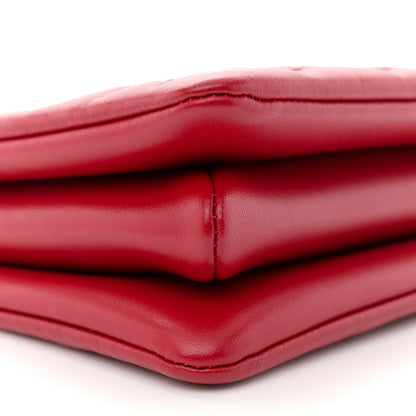 Louis Vuitton Mother of Pearl Lambskin Embossed Monogram Coussin BB Red Green 9 of 12