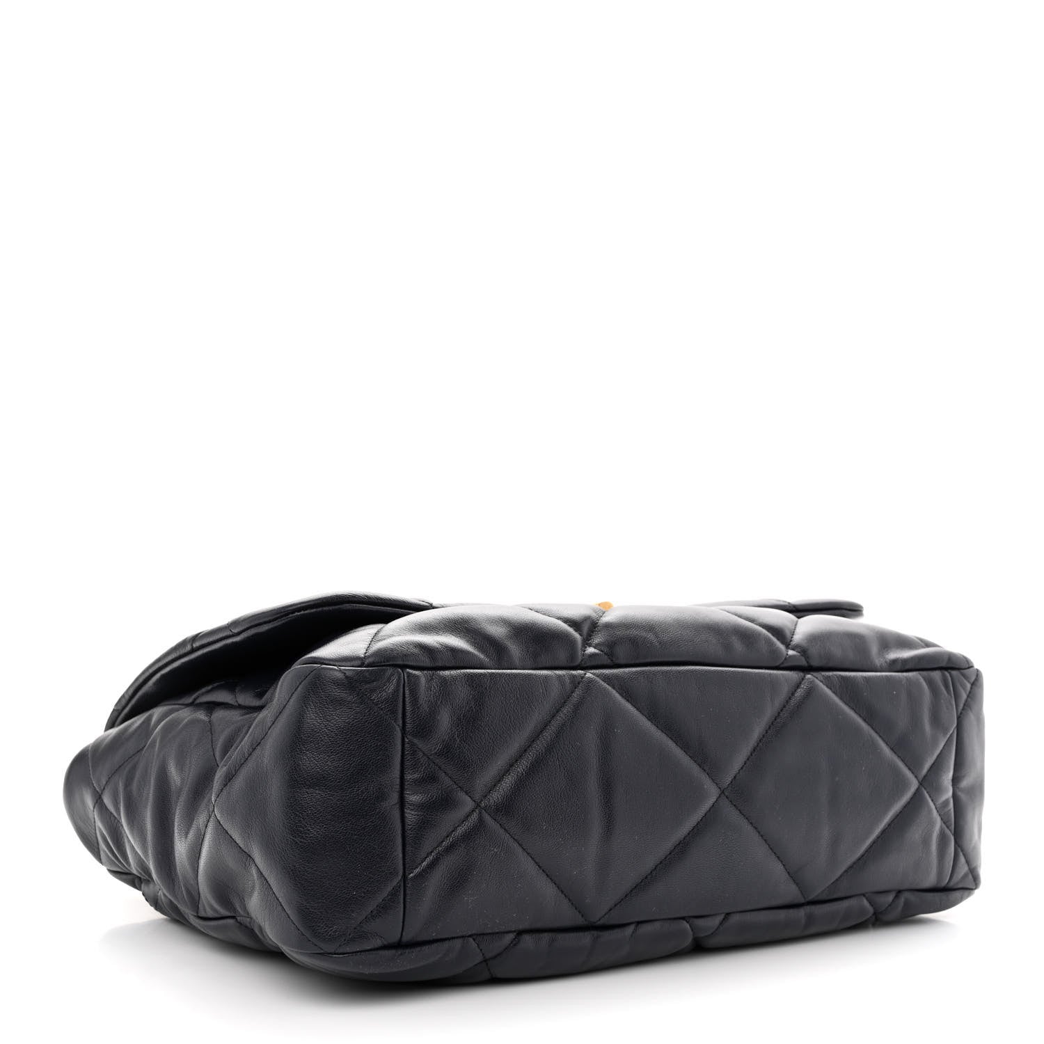 Chanel Goatskin Quilted Maxi Chanel 19 Flap Navy Blue 4 of 10
