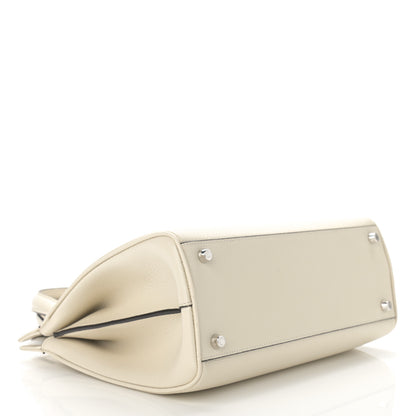 Gucci Grainy Calfskin Small Zumi Top Handle Bag Mystic White 3 of 9