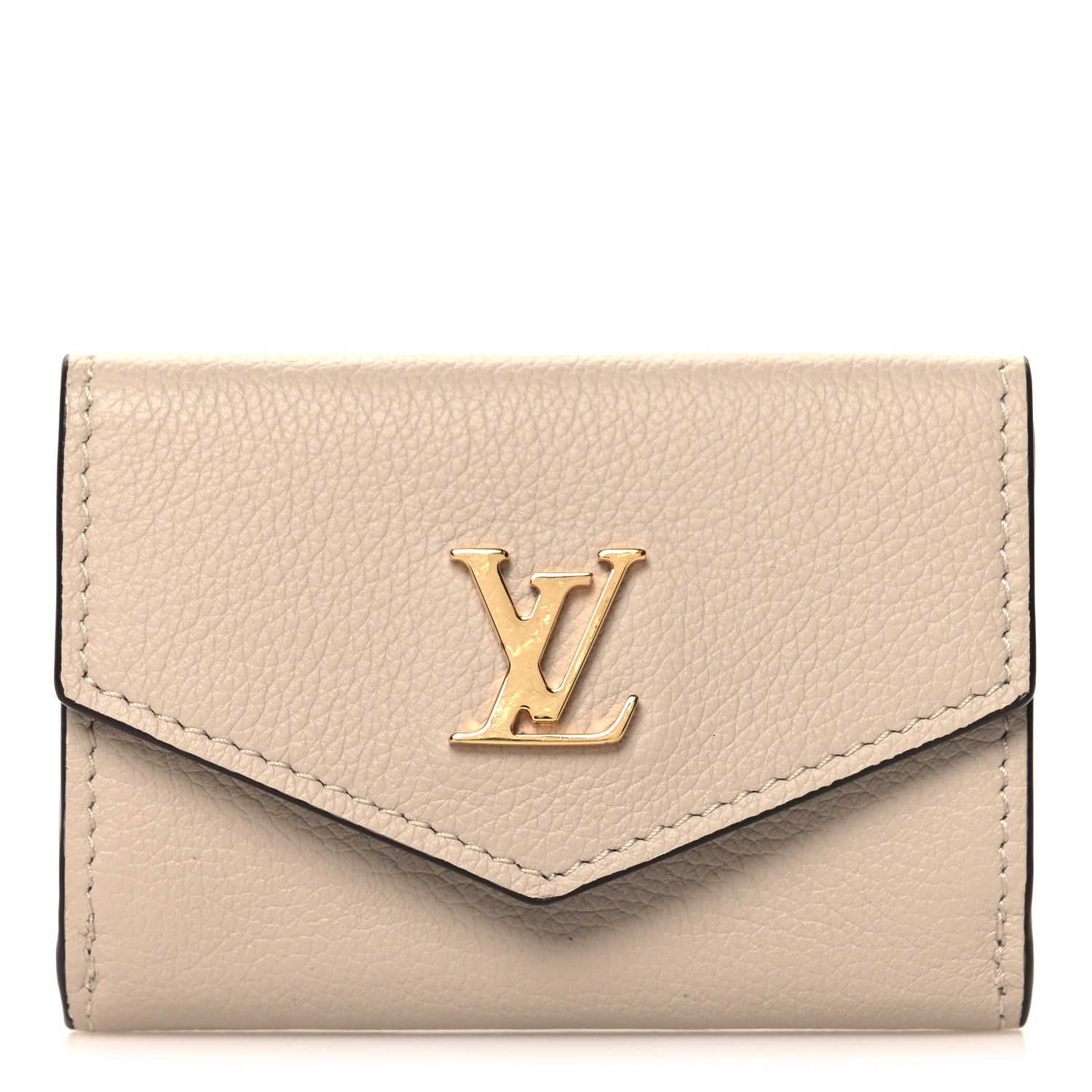 Louis Vuitton Soft Calfskin My LockMe Compact Wallet Greige 1 of 7