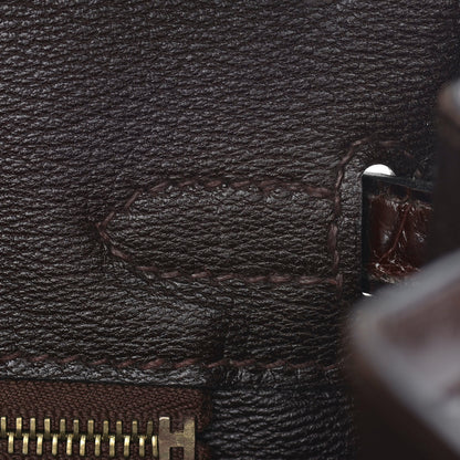 Hermes Shiny Niloticus Crocodile Birkin 25 Miel 21 of 41