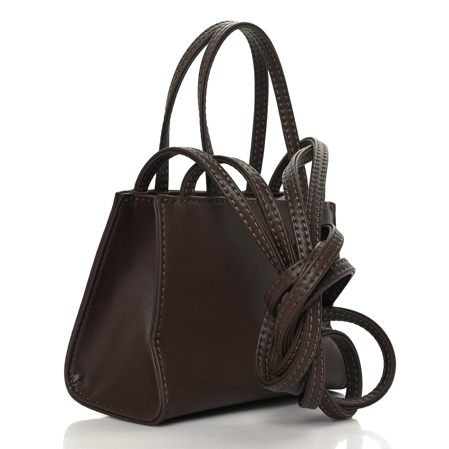 Vegan Leather Small Shopping Bag Chocolate