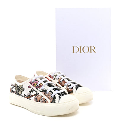 Christian Dior Canvas Jardin Botanique Embroidered Womens Walk'N'Dior Low Top Sneakers 37 White Multicolor 9 of 9
