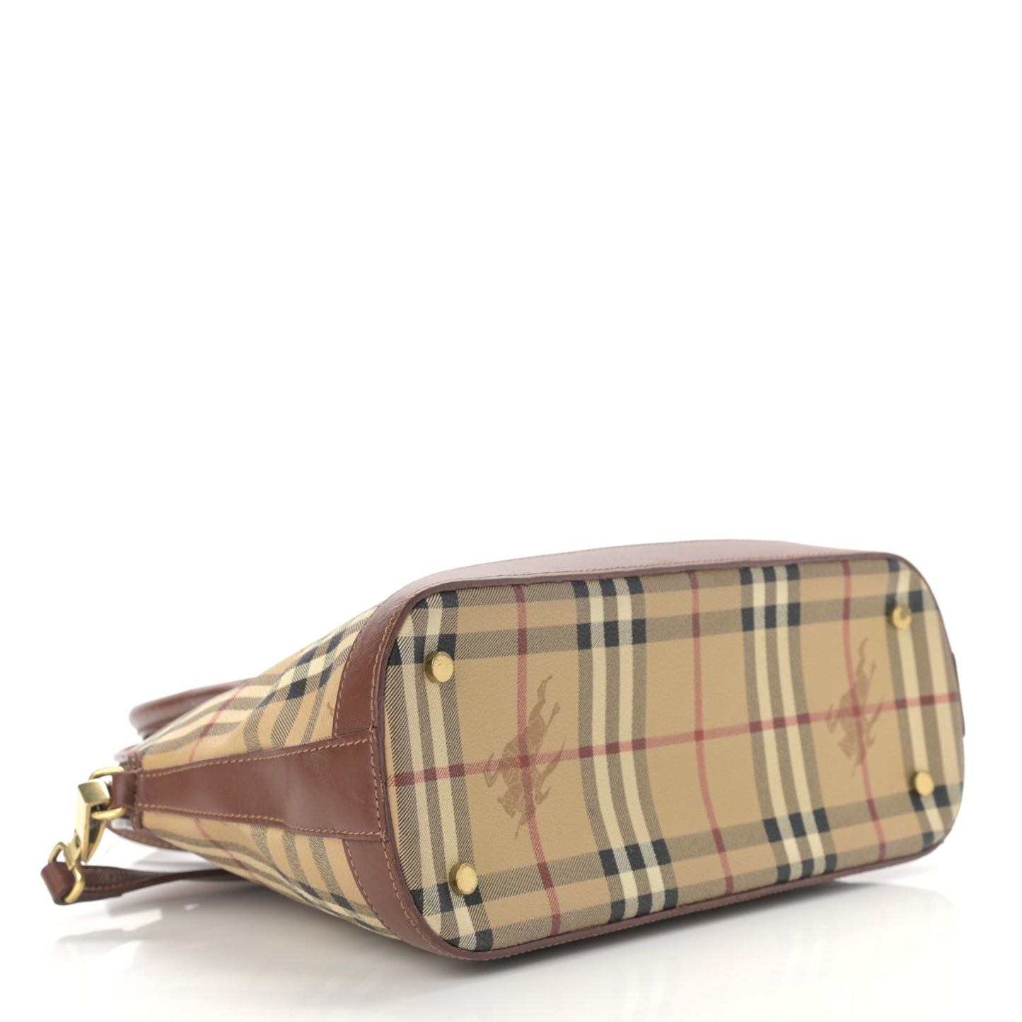 Haymarket Check Top Handle Crossbody Brown