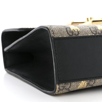 Gucci GG Supreme Monogram Bees Small Padlock Shoulder Bag Black 9 of 11