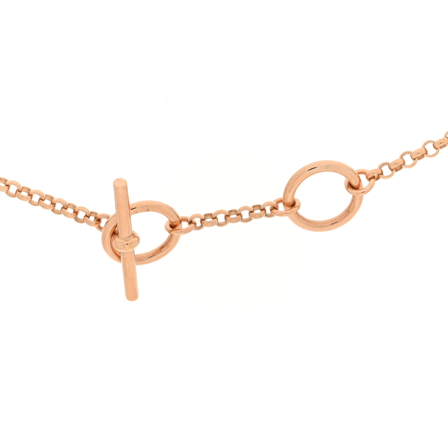 18K Rose Gold Diamond Gambade Clou de Selle Necklace