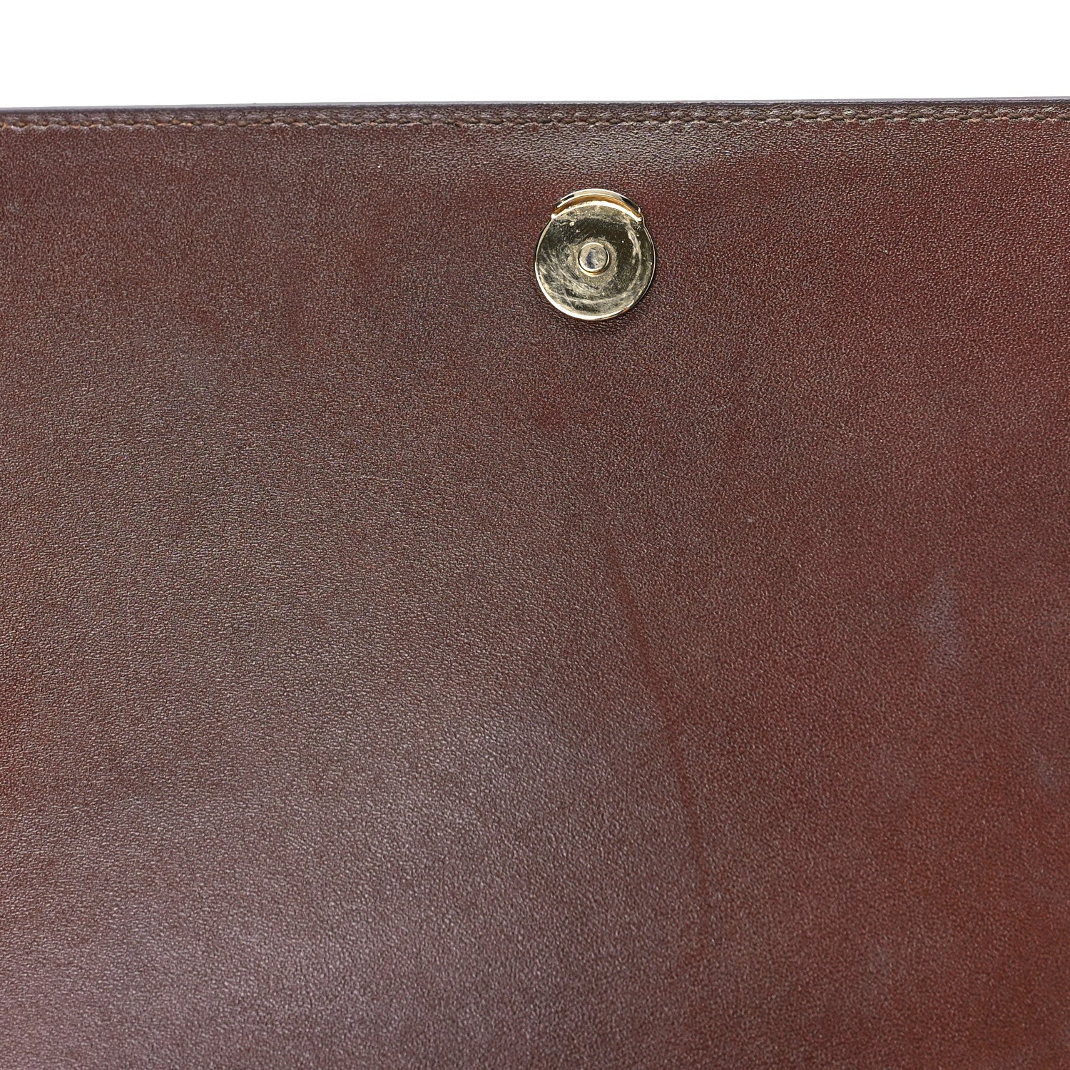 Saint Laurent Calfskin Floral Tooling Embossed Medium Classic Monogram Kate Satchel Toasted Brown 10 of 10