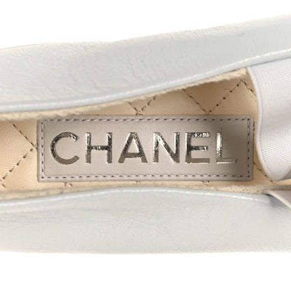 Chanel Lambskin Cap Toe CC Mary Jane Flats 39.5 White 9 of 11