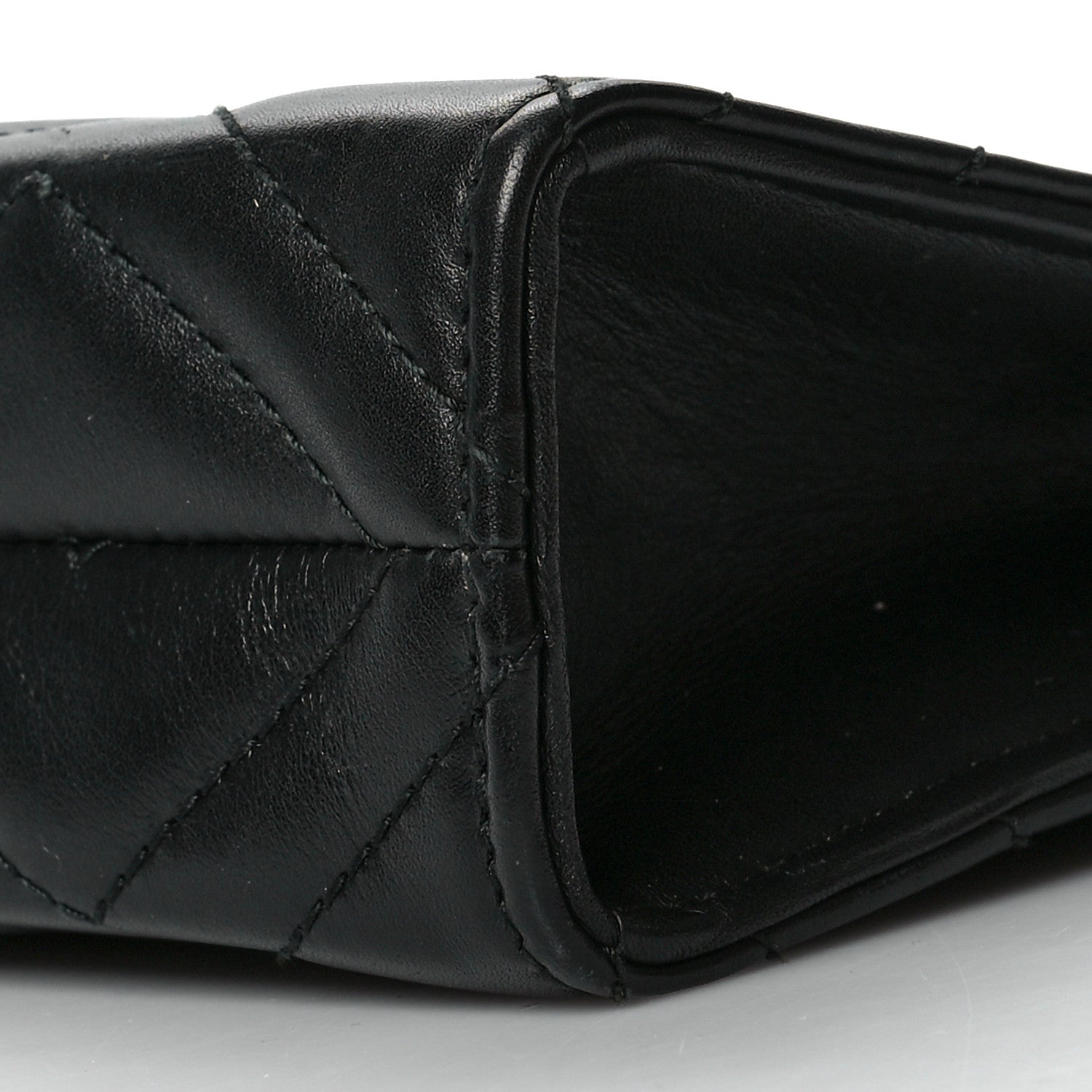 Gucci Calfskin Matelasse Chevron Heart GG Marmont Clutch Black 10 of 14