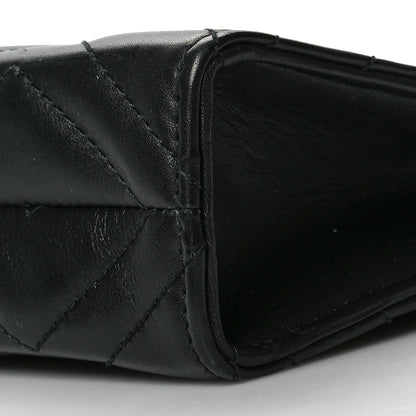 Gucci Calfskin Matelasse Chevron Heart GG Marmont Clutch Black 10 of 14