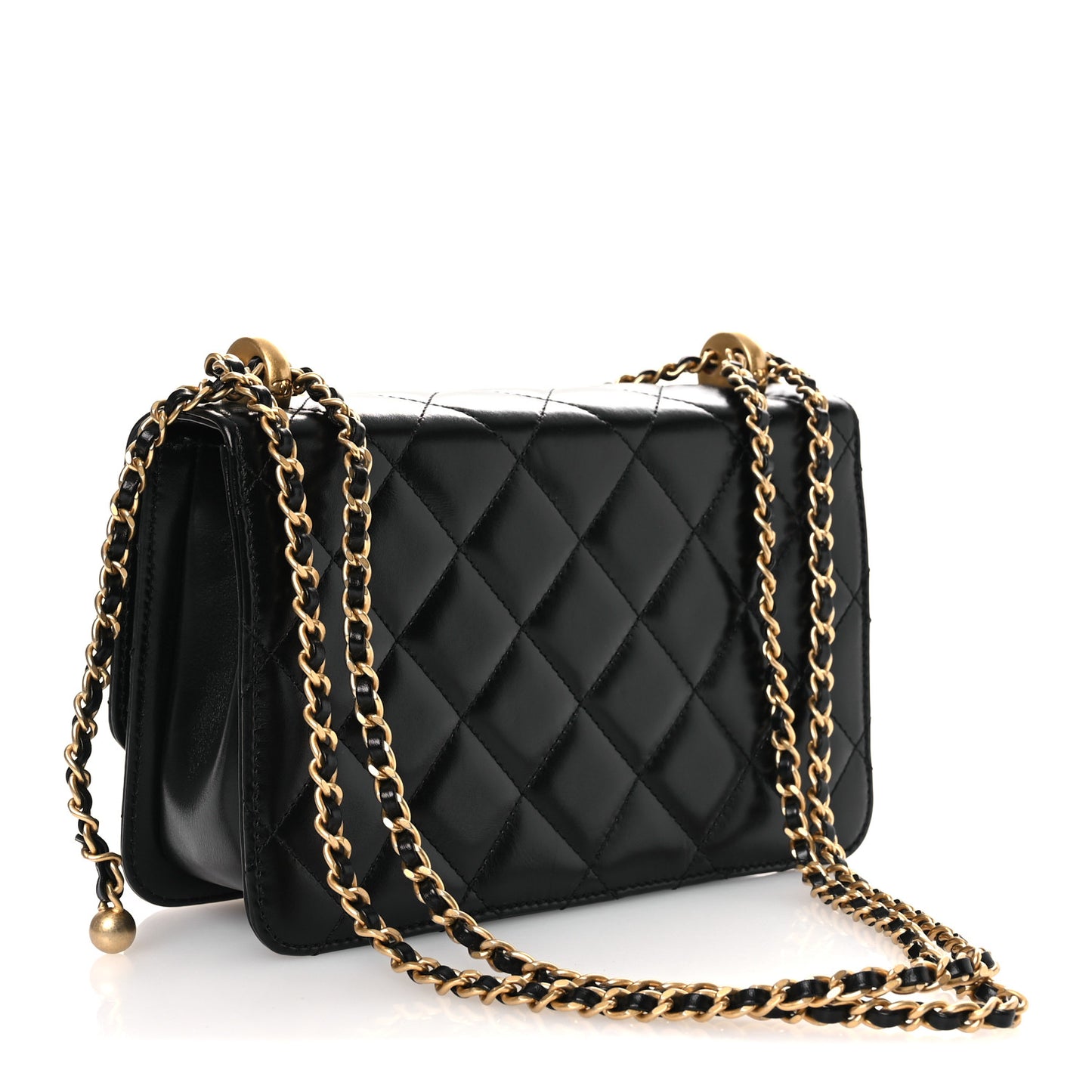 Calfskin Quilted Perfect Fit Flap Black