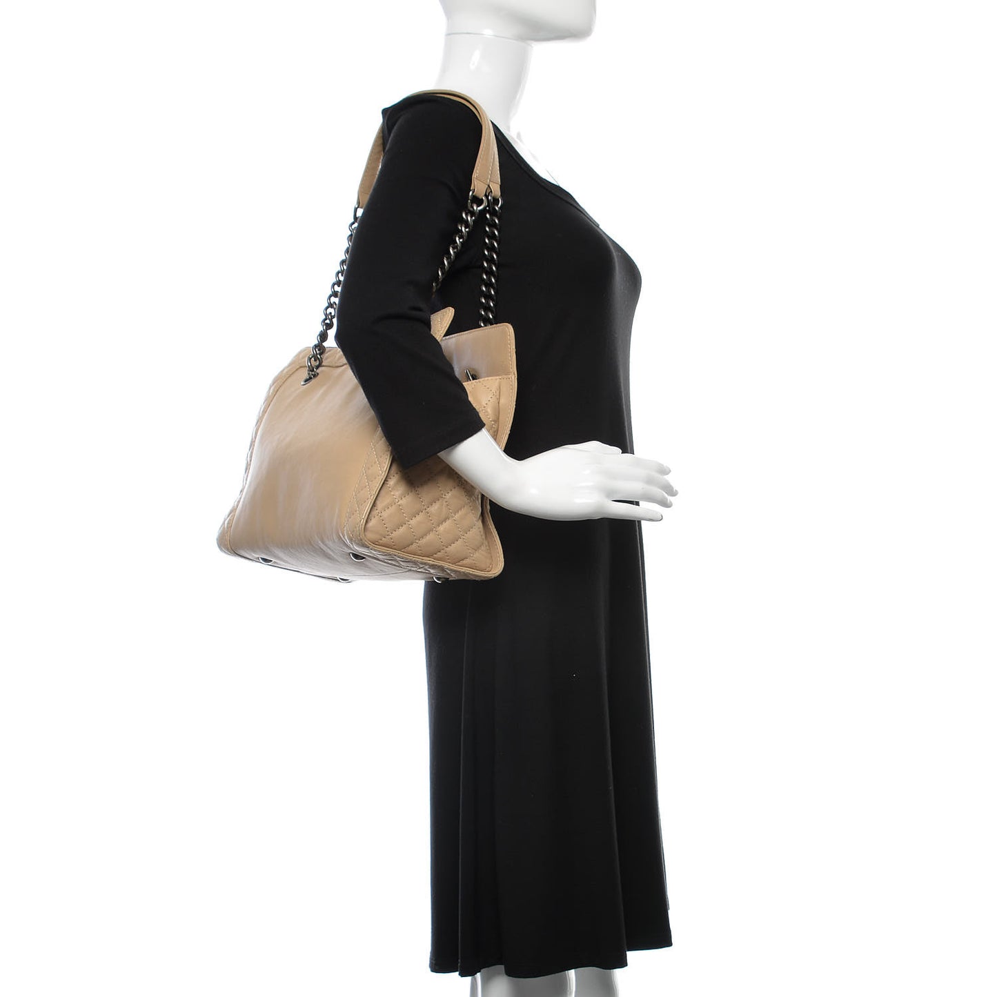 Lambskin Boy Reverso Shopping Tote Beige