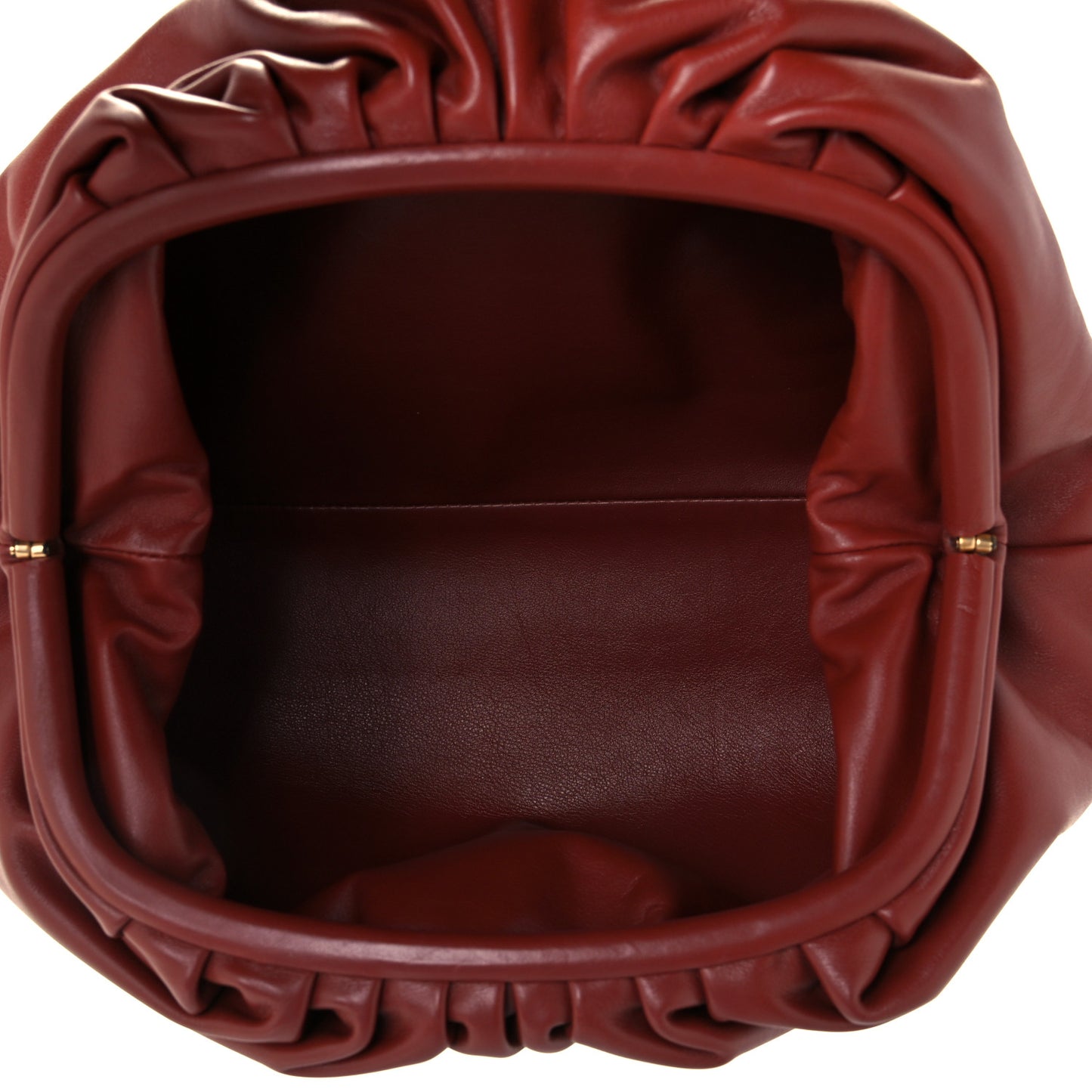 Smooth Butter Calf The Pouch Oversized Clutch Rust