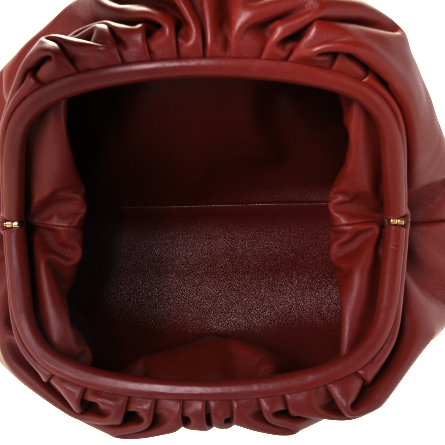 Bottega Veneta Smooth Butter Calf The Pouch Oversized Clutch Rust 5 of 11