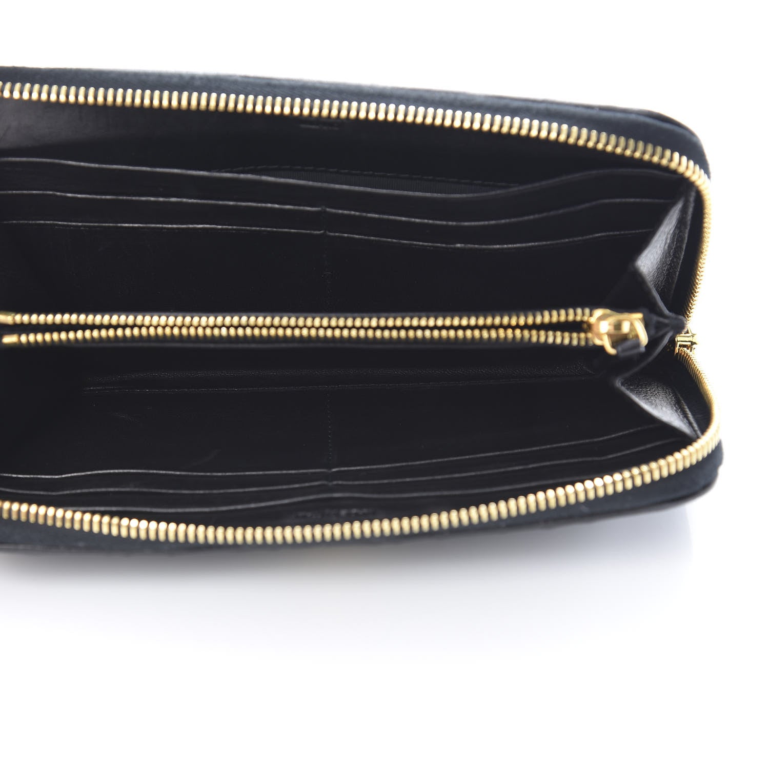 Prada Nappa Gaufre Zip Around Wallet Black 5 of 10