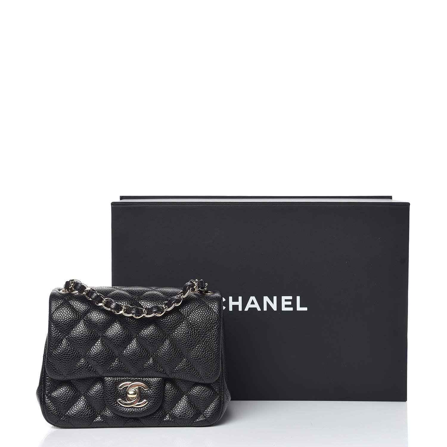 Chanel Caviar Quilted Mini Square Flap Black 10 of 10