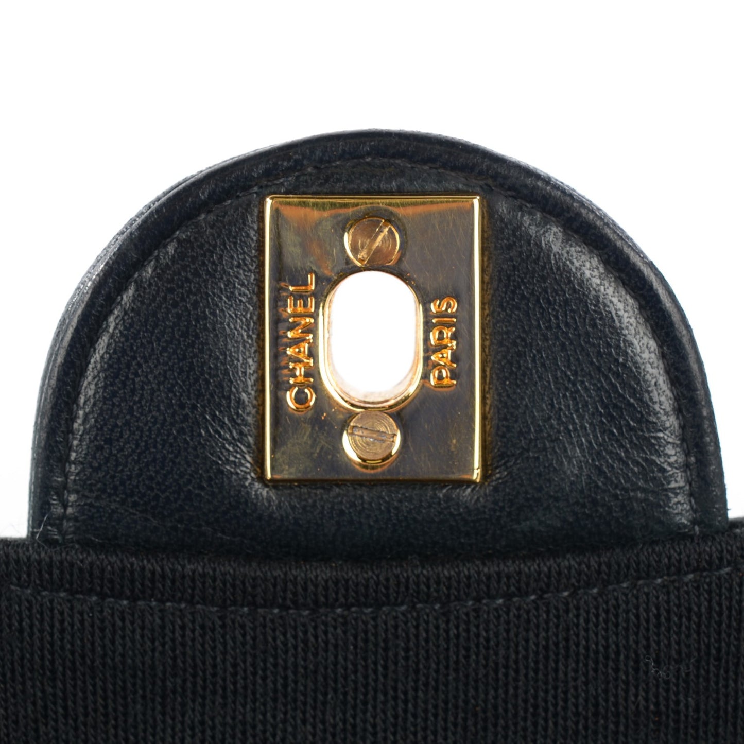 Lambskin Jersey Quilted Small Flap Black