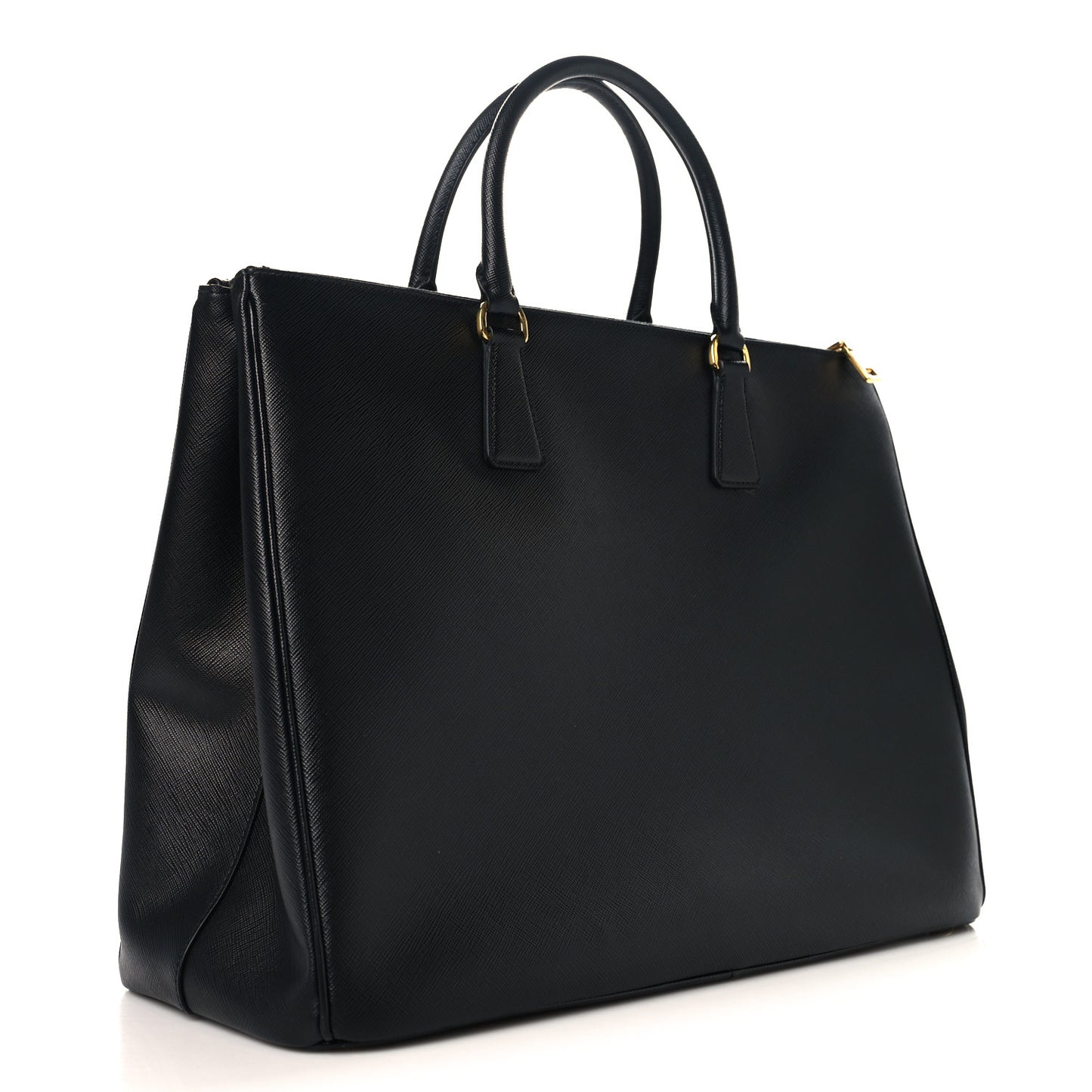 affiano Lux Extra Large Galleria Double Zip Tote Black
