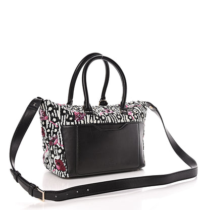 Valentino Garavani Sequin Calfskin Small Demilune Double Handle Satchel Multi 4 of 10