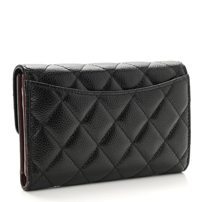 Chanel Caviar Quilted Medium Flap Wallet Black 3 of 9