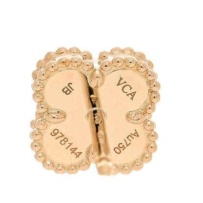 Van Cleef & Arpels 18K Yellow Gold Black Onyx Sweet Alhambra Earrings 4 of 5