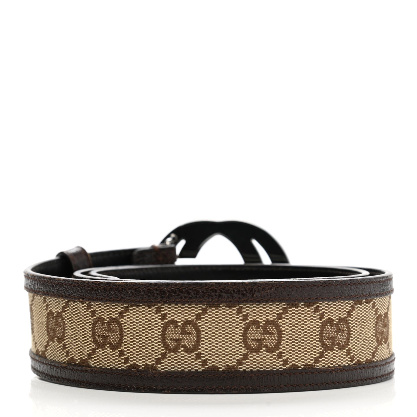 Monogram Interlocking G Belt 80 32 Dark Brown