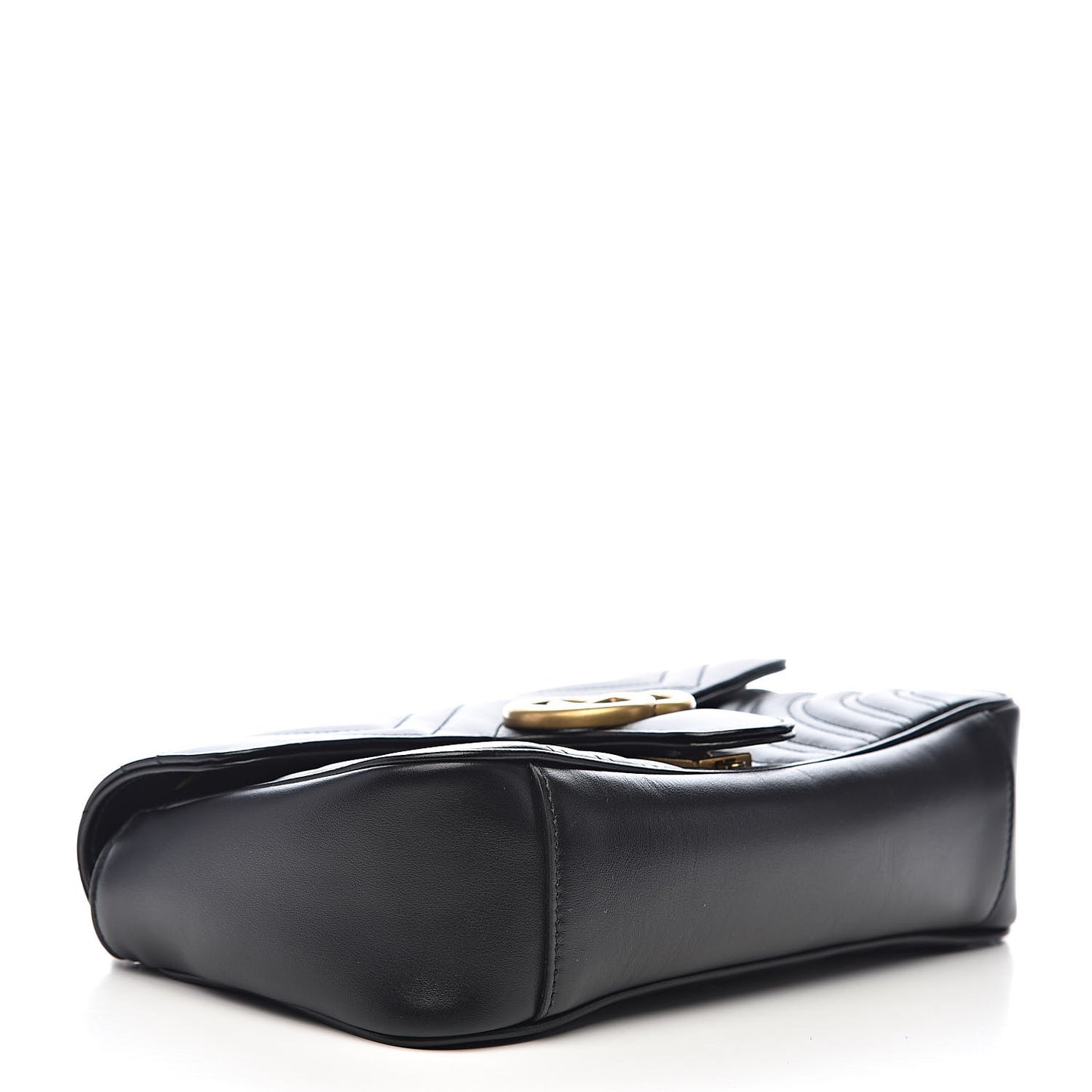 Calfskin Matelasse Small GG Marmont Shoulder Bag Black