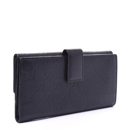 Gucci Guccissima Punch Continental Flap Wallet Black 4 of 17