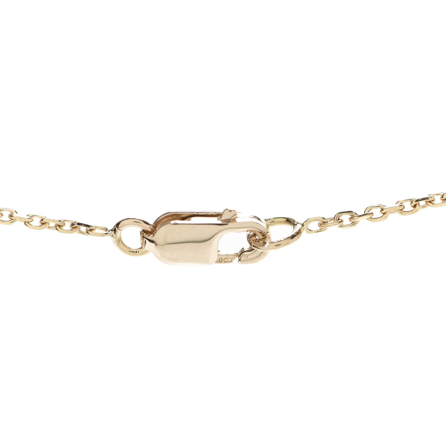 18K Yellow Gold Mother of Pearl Sweet Alhambra Butterfly Pendant Necklace
