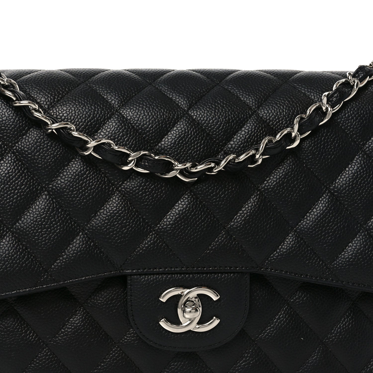 Chanel Caviar Quilted Jumbo Double Flap Black 8 of 11