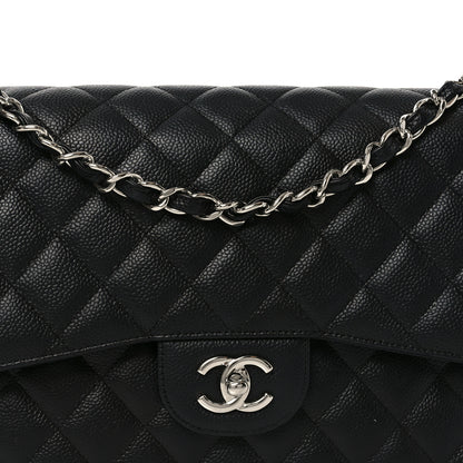 Chanel Caviar Quilted Jumbo Double Flap Black 8 of 11