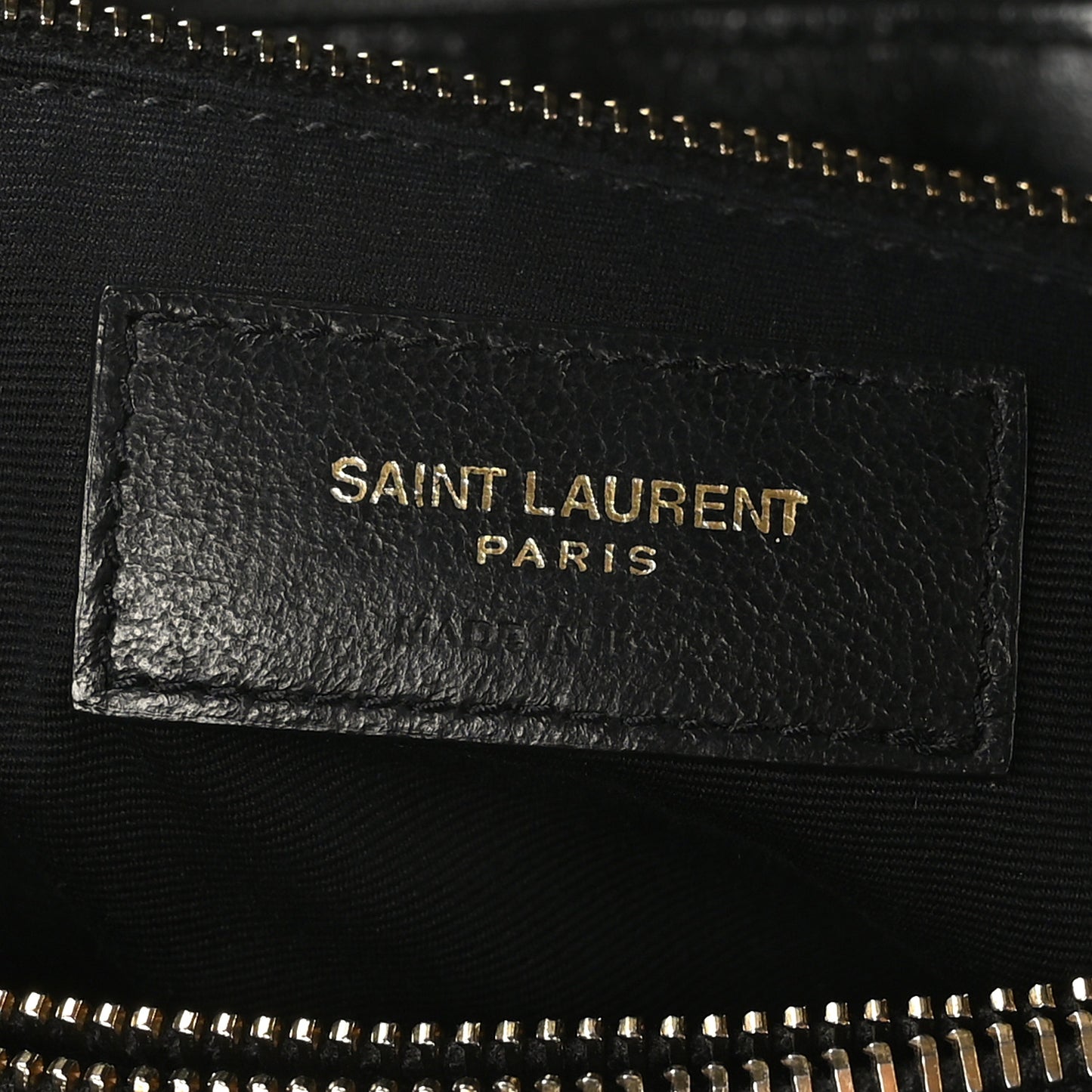 Calfskin Y Quilted Monogram Large Loulou Chain Satchel Black