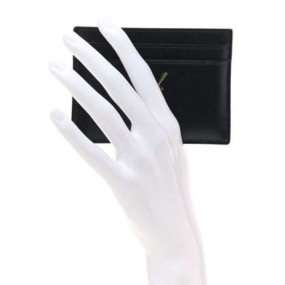 Saint Laurent Calfskin Monogram Credit Card Case Black 2 of 5
