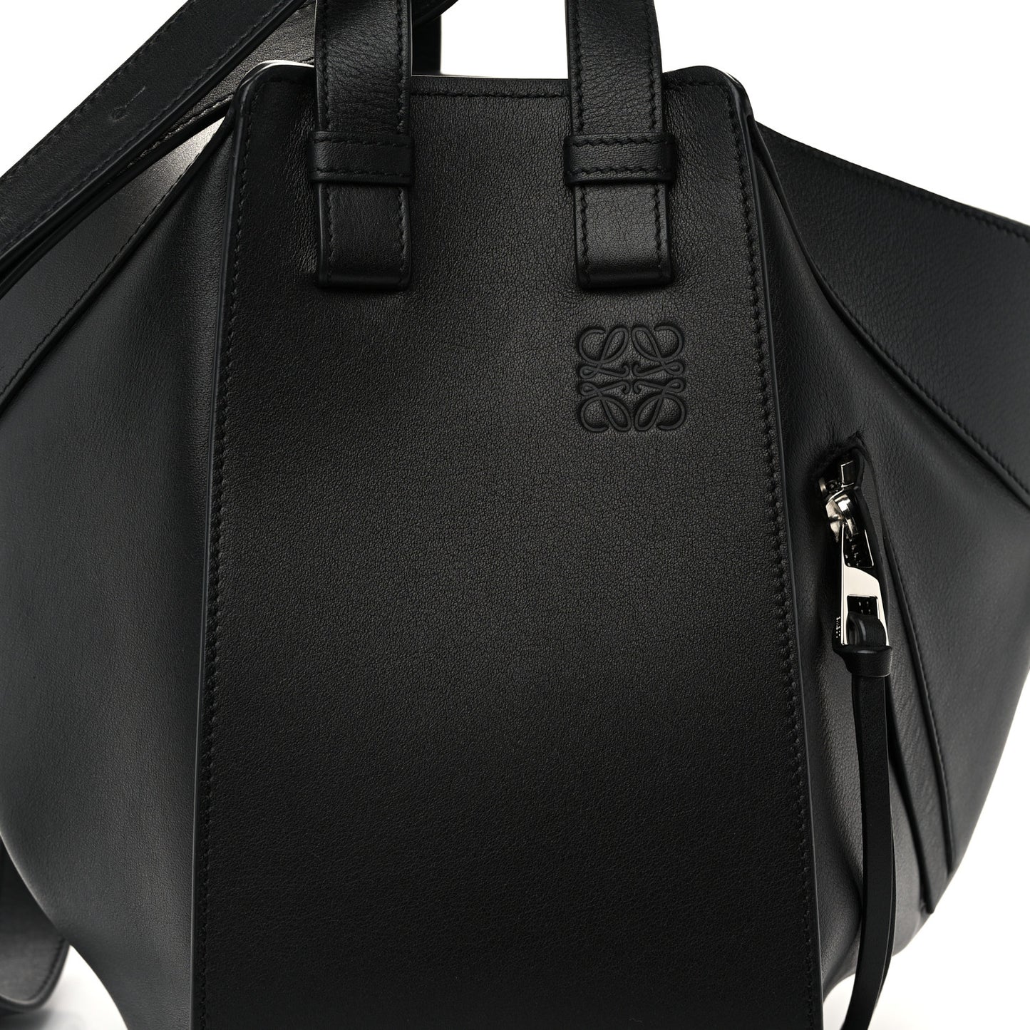 Calfskin Small Hammock Shoulder Bag Black